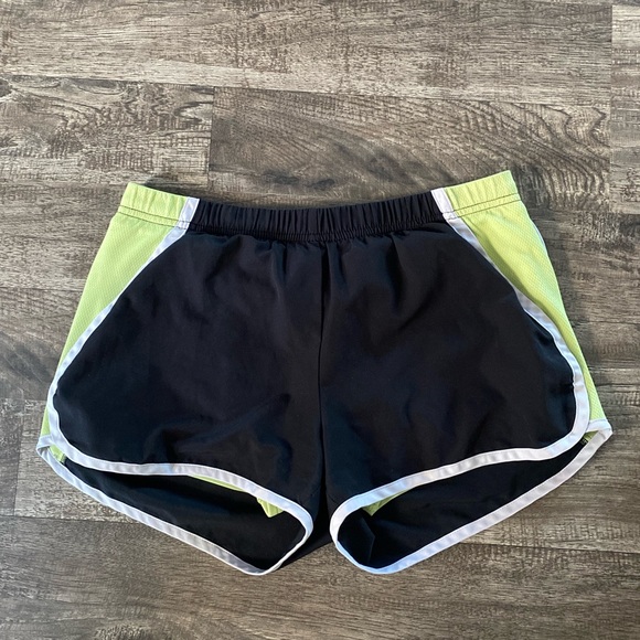 Black and green Aspire athletic shorts with shorts inside - Picture 1 of 2